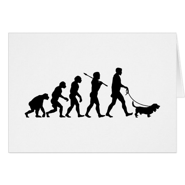 Cartão Basset Hound (Frente Horizontal)