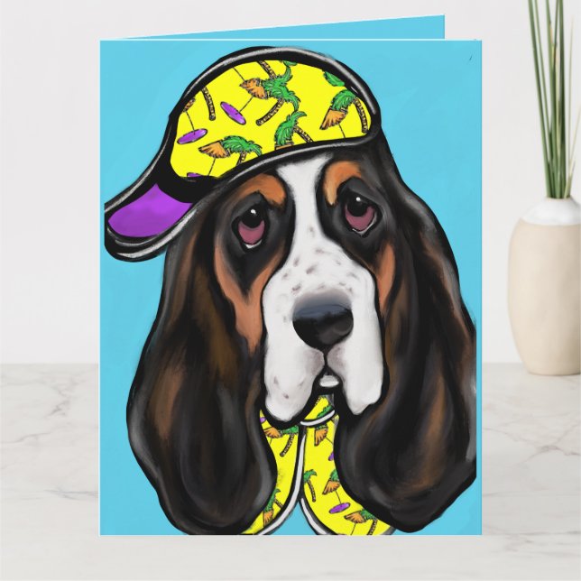 Cartão Basset Hound  (Frente)