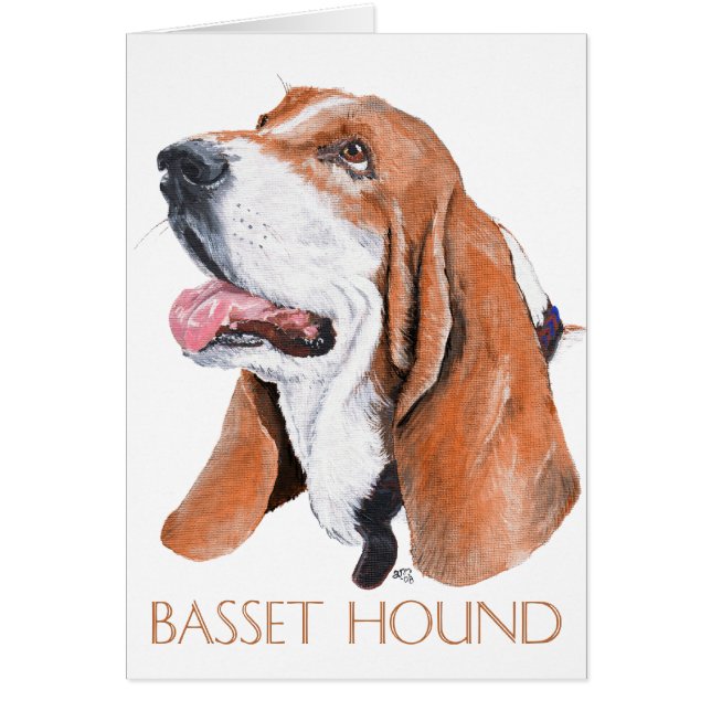 Cartão Basset Hound (Frente)