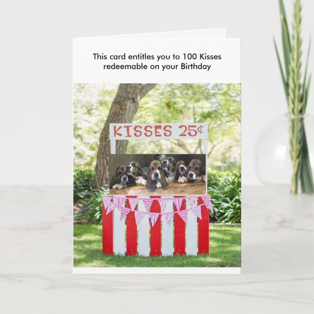 Cartão Basset hound Birthday card (Frente)