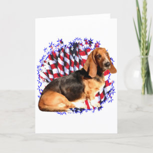 Cartão Basset Hound Patriot
