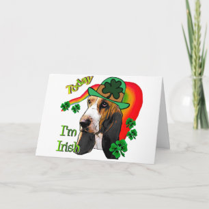 Cartão Basset Hound St. Patricks Day