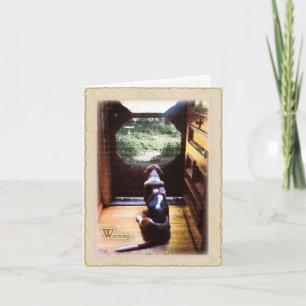 Cartão Basset Hound waiting