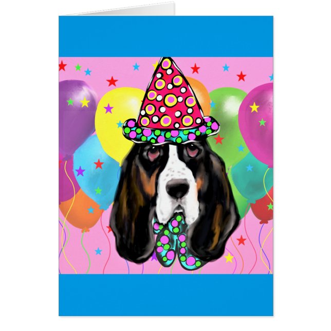 Cartão Bassett Hound (Frente)