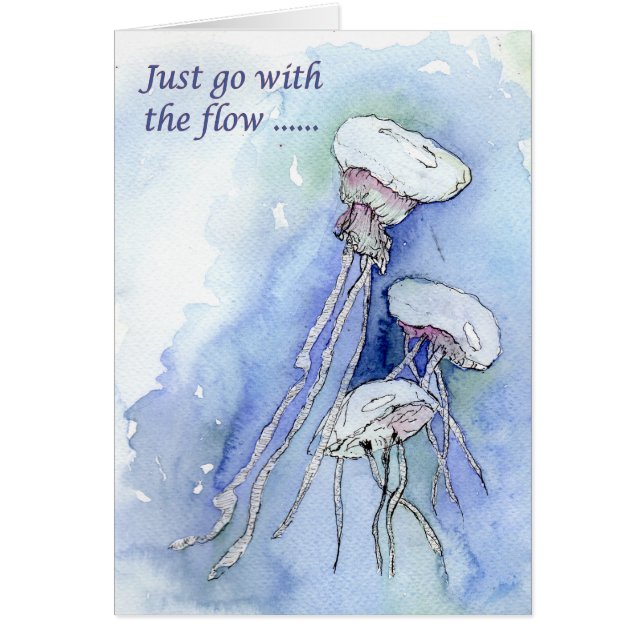 Cartão Basta ir com o fluxo (a434) (Frente)