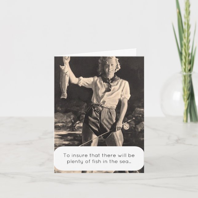 Cartão Bastante peixe no mar captura e libera diversão (Frente)