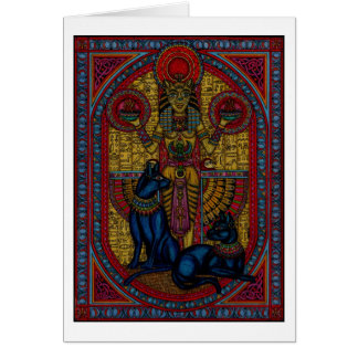 Cartão bastet, fibra o rb da deusa do gato