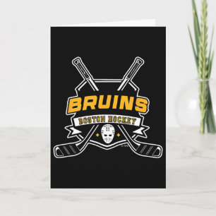 Cartão Bastões de Hóquei Boston Bruins Preto Licenciado O
