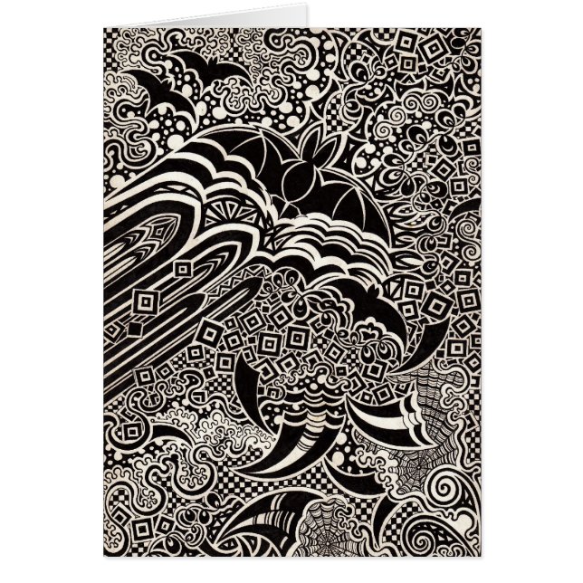 Cartão Bastões na torre de sino (Frente)