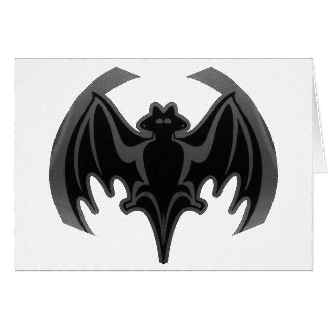 Cartão Bat Black Inv The MUSEUM Zazzle Gifts (Frente Horizontal)