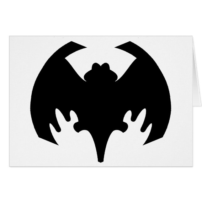 Cartão Bat Black The MUSEUM Zazzle Gifts (Frente Horizontal)