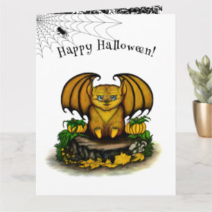Cartão Bat Bonito do Halloween