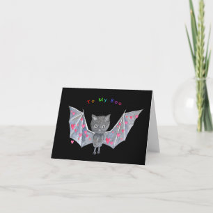Cartão Bat Bonito para o meu Namorados Boo Love