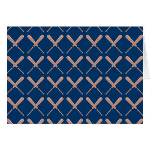 Cartão Bat de Baseball marinho