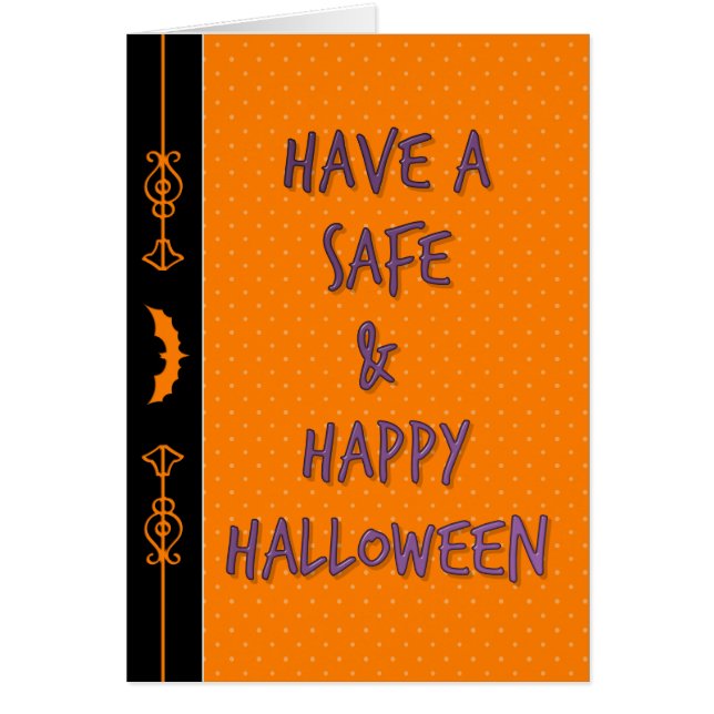 Cartão Bat Halloween gravado (Frente)