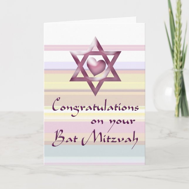 Cartão Bat Mitzvah Congratulations (Frente)