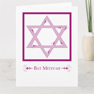 Cartão bat mitzvah (estrela do david elegance)
