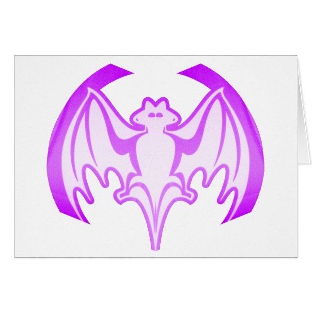 Cartão Bat Purple Inv jGibney O MUSEUM Zazzle Dons (Frente Horizontal)