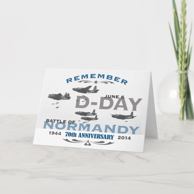 Cartão Batalha Aérea de 70 D-Day do Aniversário da Norman (Frente)