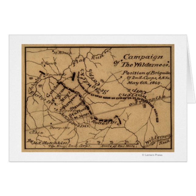 Cartão Batalha da Natureza Selvagem - Panorâmica da Guerr (Frente Horizontal)