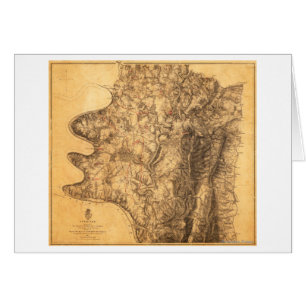 Cartão Batalha de Antietam - mapa panorâmico 6 da guerra