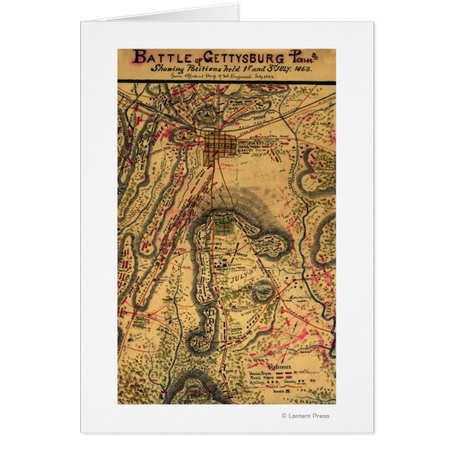 Cartão Batalha de Gettysburg (Frente)