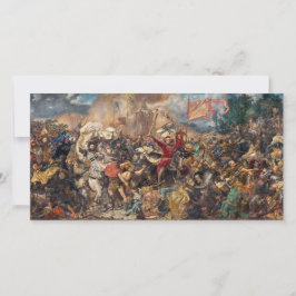 Cartão Batalha de Grunwald (cena militar medieval) (guerr