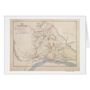 Cartão Batalha de Shiloh - Mapa Panorâmico da Guerra Civi