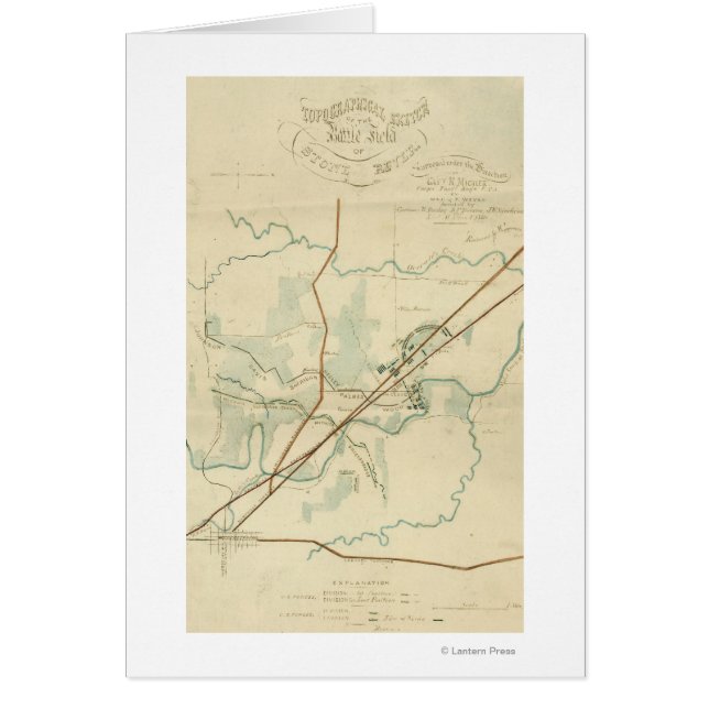 Cartão Batalha do Rio das Pedras - Guerra Civil Panorâmic (Frente)