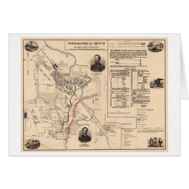 Cartão Batalha do Rio das Pedras - Guerra Civil Panorâmic (Frente Horizontal)