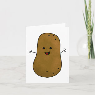 Cartão Batata de desenho animado marrom fofo para uso gen