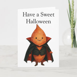 Cartão Batata Doce Vampiro Halloween