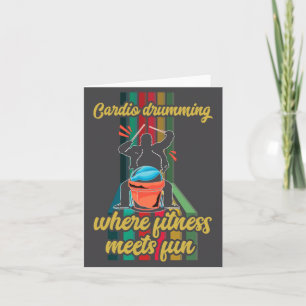 Cartão Bateria Cardio Academia Exercício Engraçado Fitnes