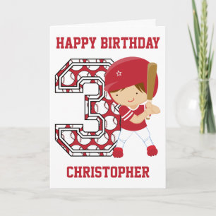 Cartão Bateria de baseball personalizada de aniversário d