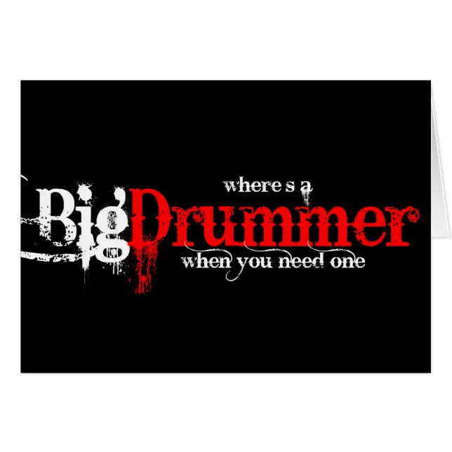 Cartão Baterista (Frente Horizontal)