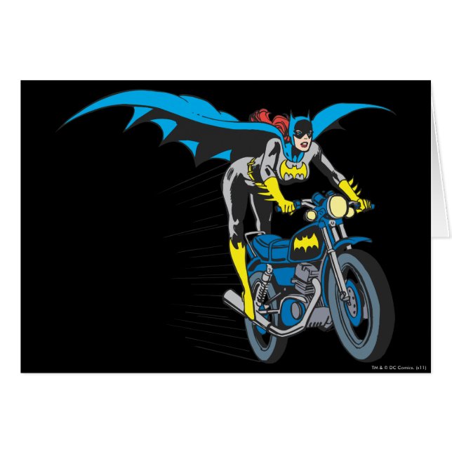 Cartão Batgirl on Batcycle (Frente Horizontal)
