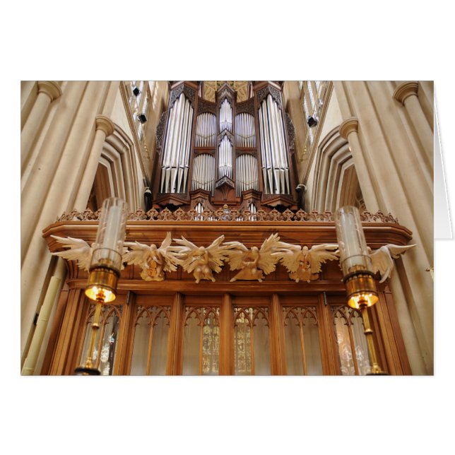 Cartão Bath Abbey England Pipe Organ (Frente Horizontal)