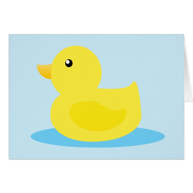 Cartão Bath Time Yellow Duck (Frente Horizontal)