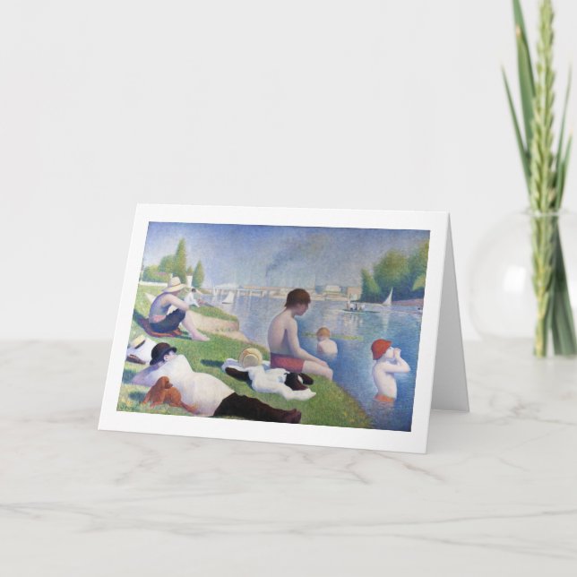 Cartão Bathers in Asnieres, Seurat (Frente)