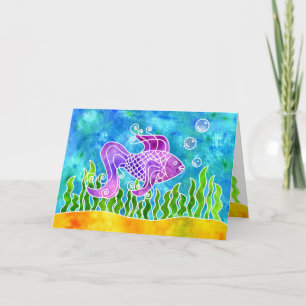 Cartão Batik Fishy Card