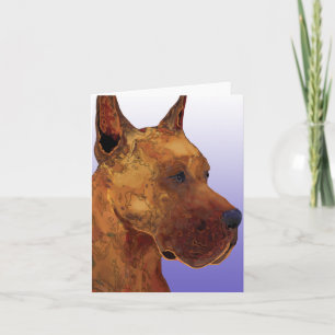 Cartão Batik Look Fawn Great Dane Greeting Card