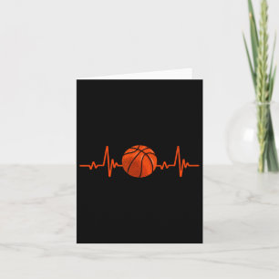 Cartão Batimento de basquete com pulsação Vintage Retro B