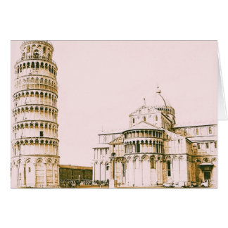 Cartão Batista da Rua João e Torre de Pisa