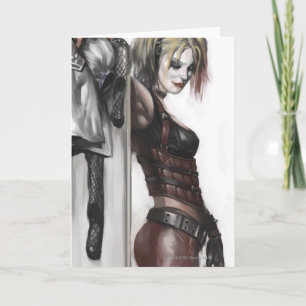 Cartão Batman Arkham City   Harley Quinn Illustration