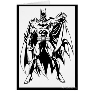 Cartão Batman Black and White Front