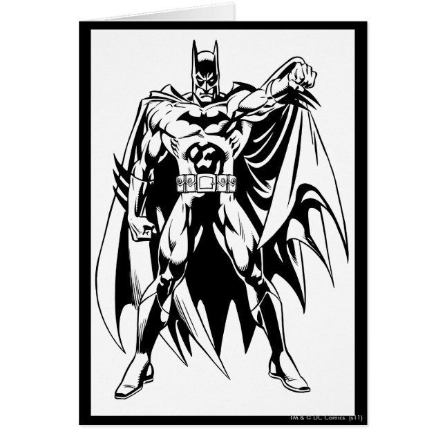 Cartão Batman Black and White Front (Frente)
