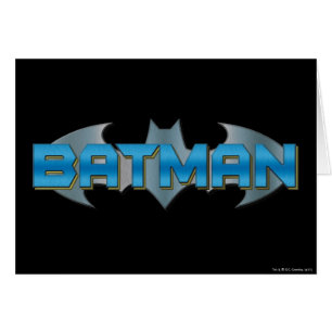 Cartão Batman Blue Name Logo