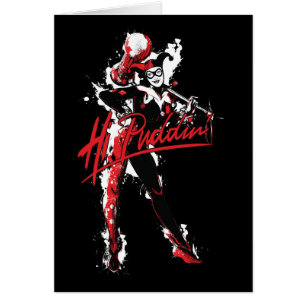 Cartão Batman   Harley Quinn "Hi Puddin" Tinta