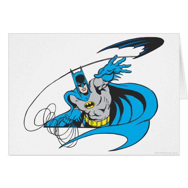 Cartão Batman Joga Batarang 3 (Frente Horizontal)