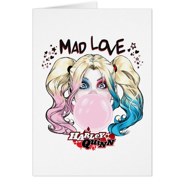Cartão Batman | Mad Love Harley Quinn Chew Bubble Gum (Frente)